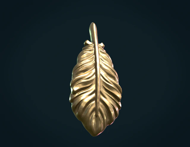 bird feather 3D Print Model .c4d .max .obj .3ds .fbx .stl .blend