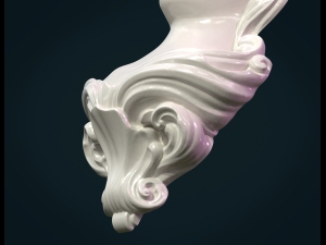 Female face mascaron Modèles 3D en vedette