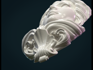 Female face mascaron Modèles 3D en vedette