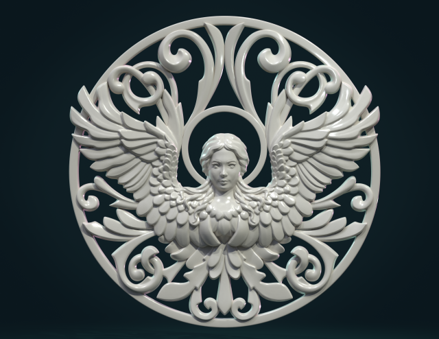 angel relief ii 3D Принт Модель .c4d .max .obj .3ds .fbx .stl .blend 