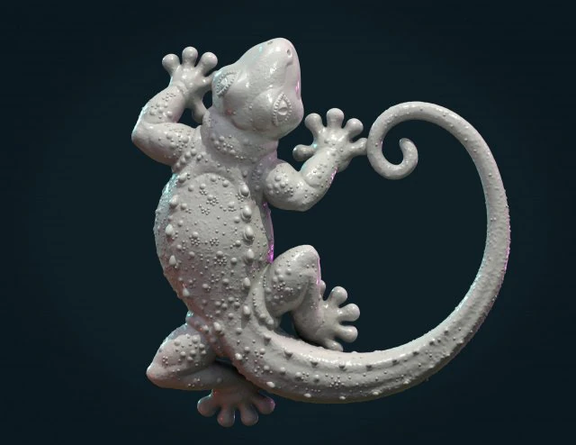gecko 3D Print Model .c4d .max .obj .3ds .fbx .stl .blend 