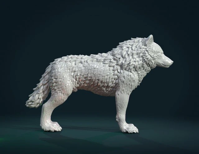 wolf iv 3D Print Model .c4d .max .obj .3ds .fbx .stl .blend 