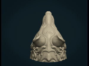 stylized wolf head 3Dプリントモデル