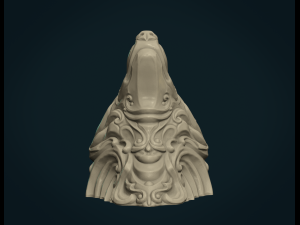 stylized wolf head 3Dプリントモデル