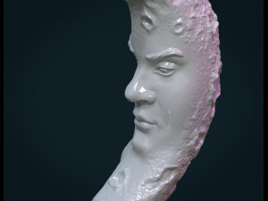 crescent with face 3Dプリントモデル