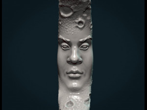 crescent with face 3Dプリントモデル