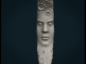 crescent with face 3Dプリントモデル