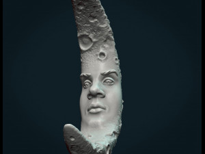 crescent with face 3Dプリントモデル
