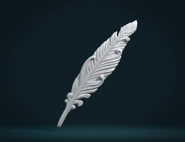 good feather 3D-printmodel .c4d .max .obj .3ds .fbx .stl .blend 