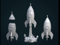 Cartoon Rocket 3D-Modell