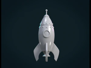 cartoon rocket 3D Print Model