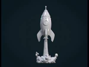 cartoon rocket 3D Принт Модель