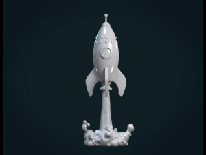 cartoon rocket 3D Print Model