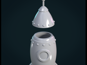 cartoon rocket 3D Принт Модель