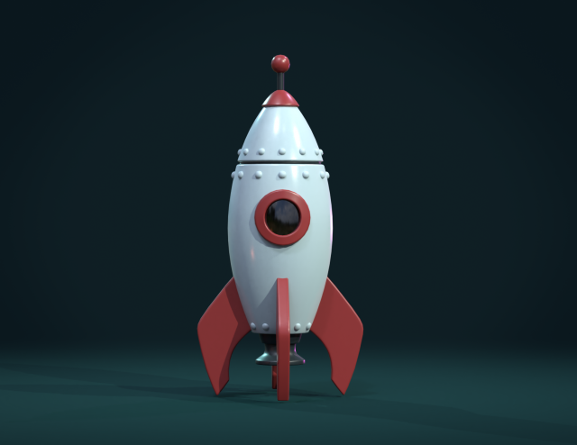 cartoon rocket pbr 3D 모델 .c4d .max .obj .3ds .fbx .stl .blend 