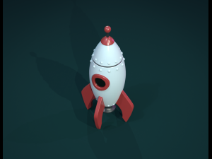 cartoon rocket pbr 3D 모델