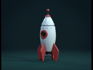 cartoon rocket pbr 3D 모델