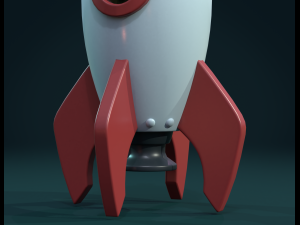 cartoon rocket pbr 3D 모델