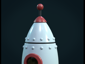 cartoon rocket pbr 3D 모델