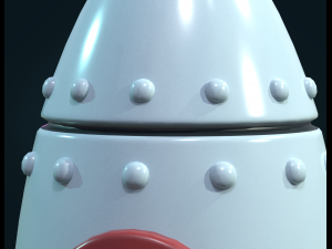 cartoon rocket pbr 3D 모델