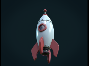 cartoon rocket pbr 3D 모델