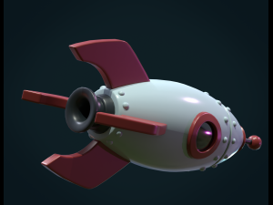 cartoon rocket pbr 3D 모델