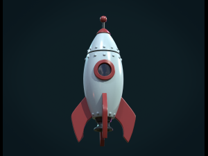 cartoon rocket pbr 3D 모델