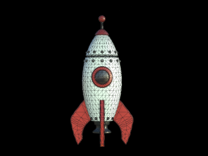 cartoon rocket pbr 3D 모델