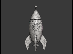 cartoon rocket pbr 3D 모델