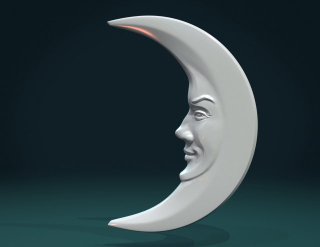 crescent relief 3D Baskı Modeli .c4d .max .obj .3ds .fbx .stl .blend 