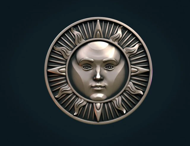 sun pendant 3D Print Model .c4d .max .obj .3ds .fbx .stl .blend 