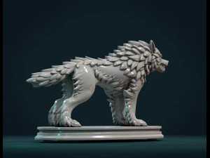 wolf sculpture 3D Print Model