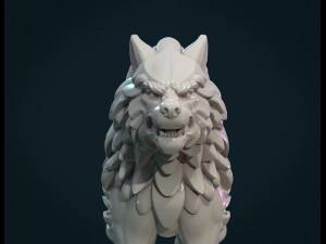 wolf sculpture 3D Принт Модель