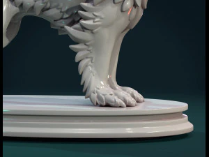 wolf sculpture 3D Print Model
