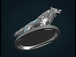 wolf sculpture 3D Print Model