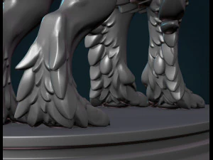 wolf sculpture 3D Print Model