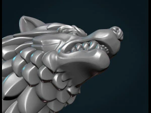 wolf sculpture 3D Print Model