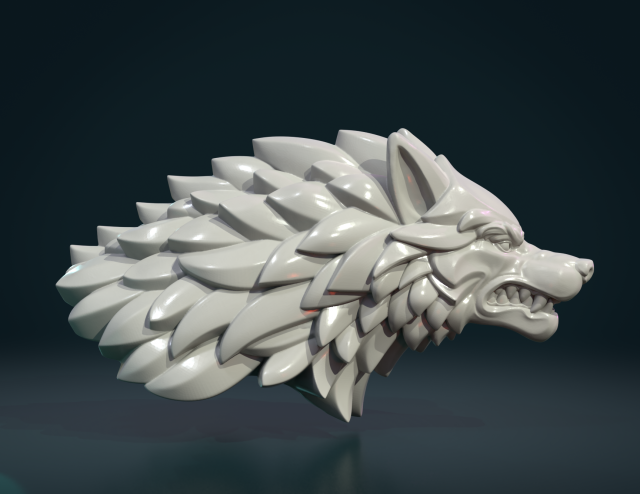 wolf head v Model Cetak 3D .c4d .max .obj .3ds .fbx .stl .blend