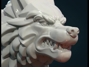 wolf head v 3D Print Model