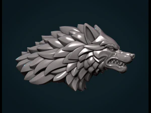 wolf head v 3D Print Model