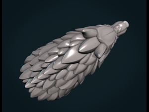 wolf head v Model Cetak 3D