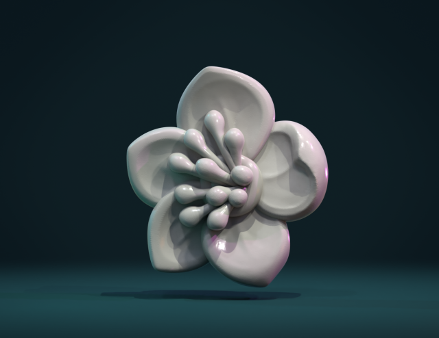 apple flower 3D 打印模型 .c4d .max .obj .3ds .fbx .stl .blend 