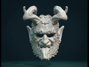 demon satyr mask Model Cetak 3D