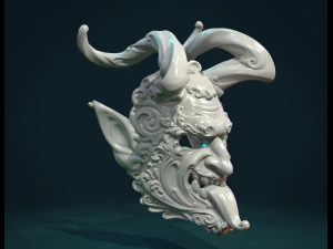 demon satyr mask 3D Print Model