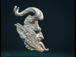 demon satyr mask Model Cetak 3D