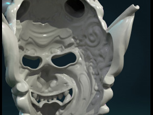 demon satyr mask Model Cetak 3D
