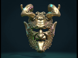 demon satyr mask Model Cetak 3D
