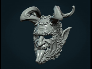 demon satyr mask Model Cetak 3D