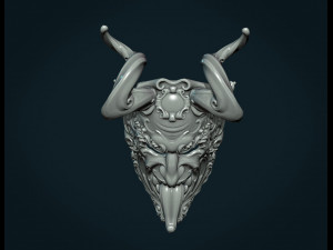 demon satyr mask Model Cetak 3D
