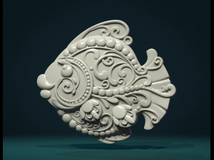 ornate fish 3Dプリントモデル